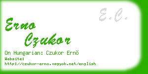 erno czukor business card